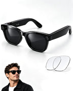Coucur AI Smart Glasses with Camera,Bluetooth Camera Glasses for Men Women