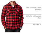 COOFANDY Mens Flannel Shirts Long Sleeve Casual Plaid Button Down Shirt Cotton Shirt Cowboy Work Shirts with Pockets