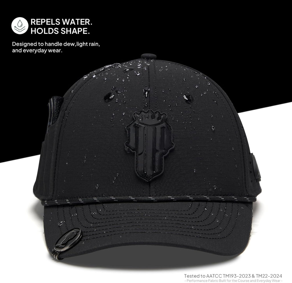 NJF Golf Performance Hats for Men with Tee Holder & Magnetic Ball Marker