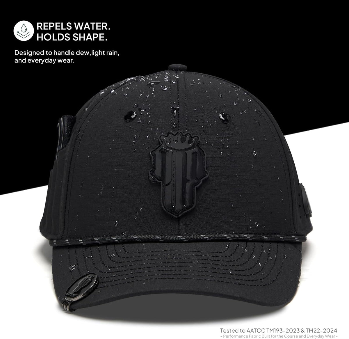NJF Golf Performance Hats for Men with Tee Holder & Magnetic Ball Marker