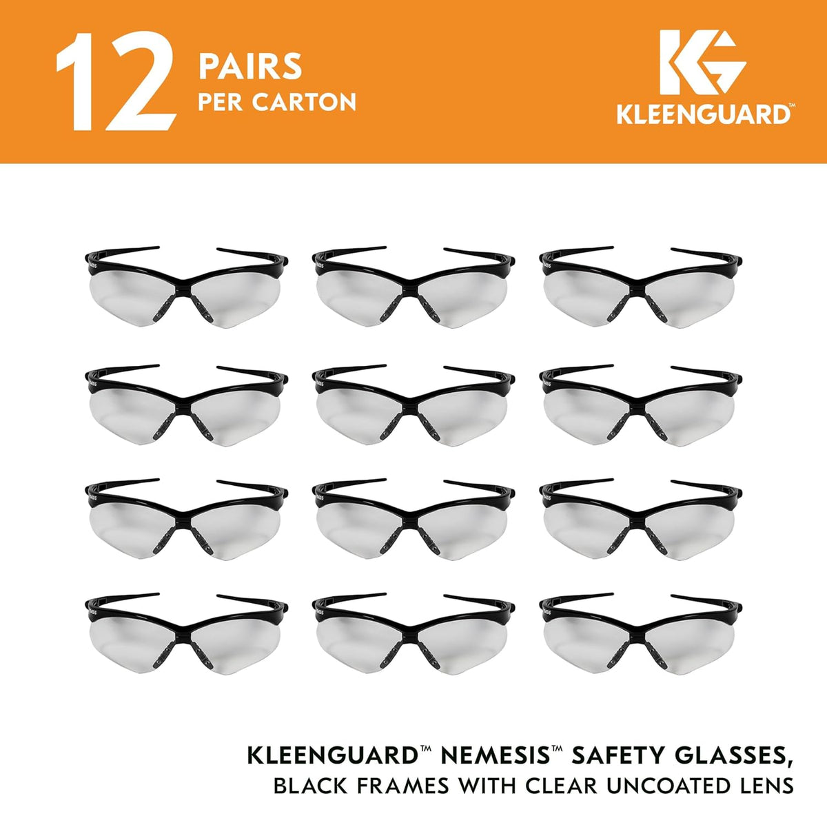 KLEENGUARD Ansell V30 Nemesis Clear Lenses Safety Glasses