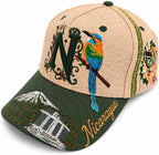 La Pinolera - Nicaragua Premium hat with Guardabarranco Bird, Traditional Mask & Cultural Art Design
