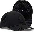 NJF Golf Performance Hats for Men with Tee Holder & Magnetic Ball Marker