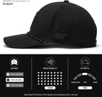 NJF Golf Performance Hats for Men with Tee Holder & Magnetic Ball Marker