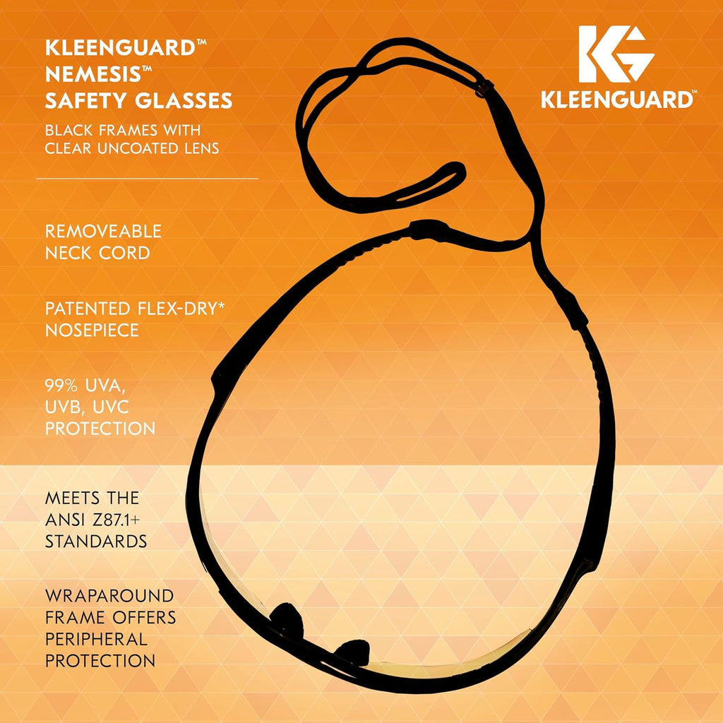 KLEENGUARD Ansell V30 Nemesis Clear Lenses Safety Glasses